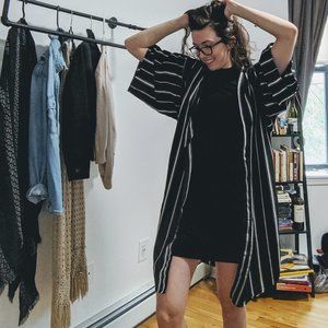 Striped Kimono Cardigan